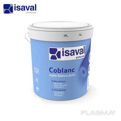 Акриловая интерьерная краска для стен и потолков ISAVAL COBLANC