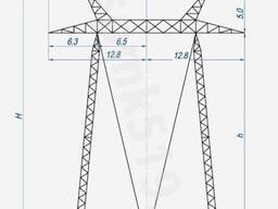 Стальная опора ЛЭП ПБ4-1. На заказ любые серии и типы стальных опор.