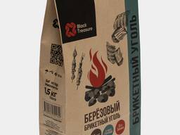 Берёзовый брикетный уголь (1.5 кг. )