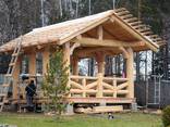 Беседка из оцилиндрованного или рубленного бревна - фото 6