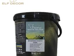 Декоративная краска с песочным эффектом Feerie White Silver