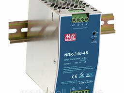 Индустриальный блок питания 240Вт, 48В, 5А на Din-рейку Mean Well NDR-240-48