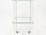 Инструментальный столик медицинский на колёсах | Стеклянные полки | От производителя в Таш - fotosurat 1