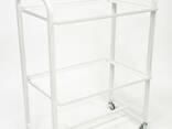 Инструментальный столик медицинский на колёсах | Стеклянные полки | От производителя в Таш - fotosurat 3