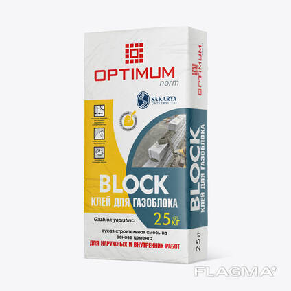 Клей для газоблока OPTIMUM NORM - BLOCK 25кг