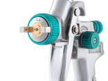 Краскораспылитель AG 810 HVLP, гравитационный, сопло 0.8 мм и 1 мм Stels - fotosurat 3