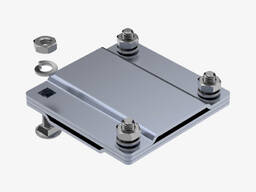 Квадратный зажим 30x3-30x3, горячеоцинкованный