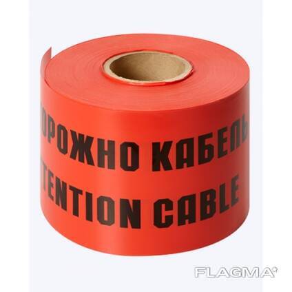 Лента осторожно кабель ЛСЭ 900 рулон 100м