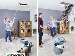 Метaллическaя чepдачная лестницa FАKRО LST-B