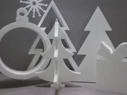 NOPLAST ko'pikidan tayyorlangan yangi yil uch o'lchamli raqamlar. Kiyik. Rojdestvo daraxti, qor parchasi va boshqalar. Buyurtma berish uchun.