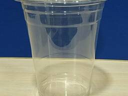 Пластиковые стаканы с купольной крышкой, 500 мл.