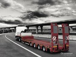 Полу прицеп тяжеловоз низко рамный