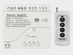 Продам Smart switch 4ch умный дом, алиса, пульт управления. Tuya