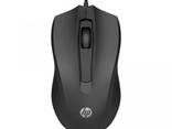 Проводная мышка HP 100 Wired Mouse - Black (p/n 6VY96AA) - fotosurat 1