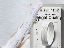 Elastik tasma 1 sm va 0,8 sm (rulon uchun 95 m, oq / qora) - ulgurji