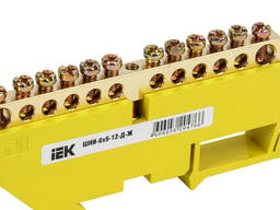 Шина PE "земля" на DIN-изол ШНИ-6х9-12-Д-Ж IEK