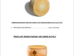 Сыр Parmeggiano Reggiano, Grano Padano, Provolone, Pecorino