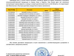 Товары на экспорт