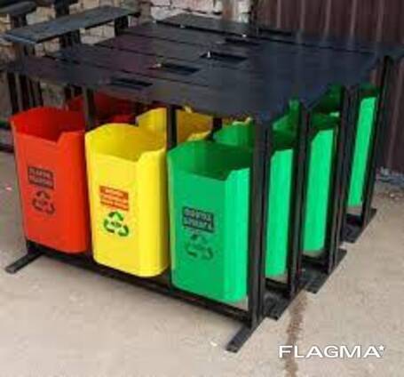 Мусорные урны и контейнеры пластмассовые и металлические в ассортименте