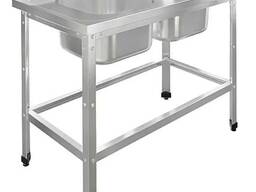 Ванна моечная кухонная 2-секционная