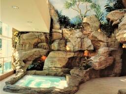 Водопад искусственные камнями